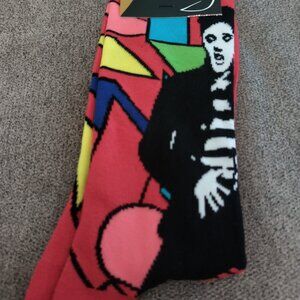RED ELVIS PRESLEY CREW SOCKS SIZE ONE SIZE
